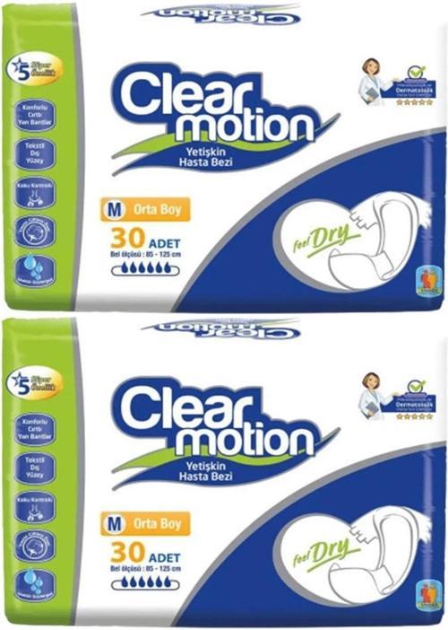 Clearmotion Yetişkin Hasta Bezi Bel Bantlı M - Orta - Medium 60 Adet (2PK*30)