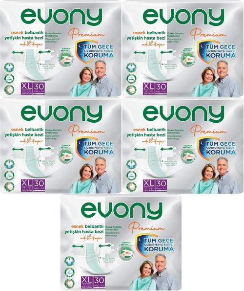 Premium Hasta Bezi Yetişkin Bel Bantlı Tekstil Yüzey Ekstra Büyük (XL) 150 Adet