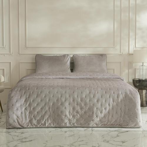 Lorıan Çift Kişilik Yatak Örtüsü Seti Gri