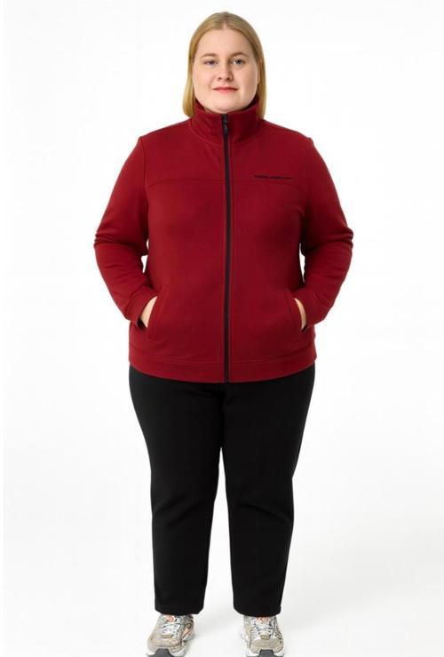 Kadın Bordo Büyük Beden Eşofman Takımı-T-1014