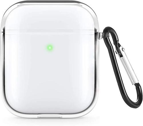 Clear Case Şeffaf Yumuşak Silikon Koruyucu Kılıf, AirPods 1. ve 2. Nesil için Uyumlu, Ultra İnce Tasarım, Transparan