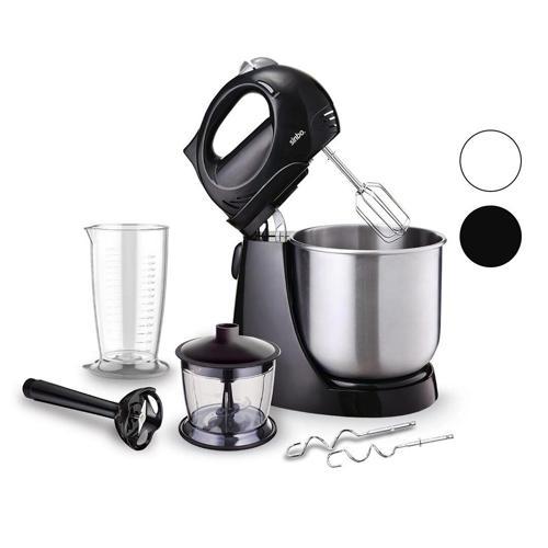 INOX TASLI MİKSER - BLENDER SETİ 5 KADEME HIZ+TURBO HAMUR YOĞURMA+ KASE 300W600ML HAZNE700ML ÖLÇÜ KA