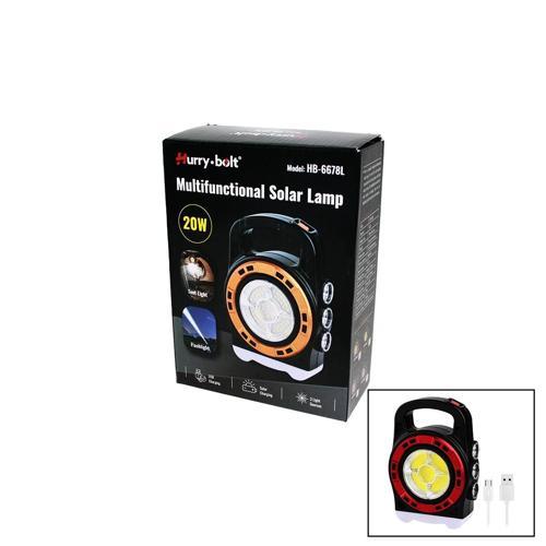 3IN1 20W SOLAR - USB ŞARJLI EL FENERİ - POWERBANK EL ÇANTASI MODELİ (5365)