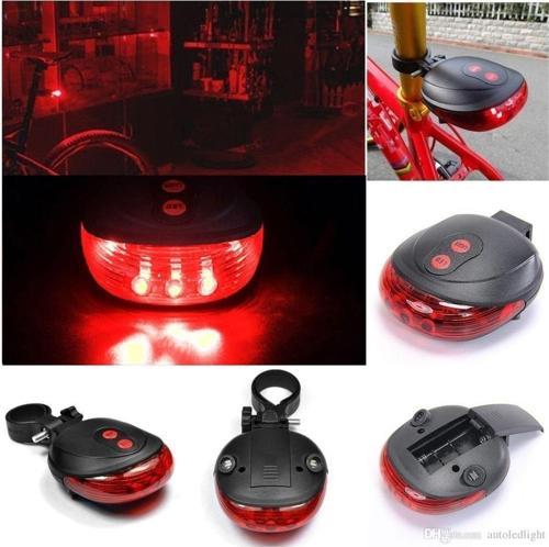 7 Fonksiyonlu Bisiklet Lambası Lazeri Arka Far Stop Led Lamba Feneri Ledli Sinyal Işık Lazer Sinyali