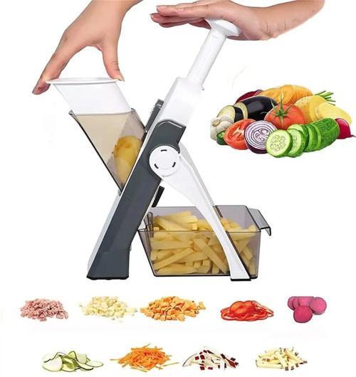 Çok Amaçlı Basmalı Sebze Dilimleyici Doğrayıcı Mandolin Brava Spring Slicer Kitchenmate (5365)