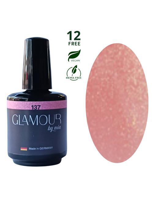 Glamour Simli Açık Pembe Kalıcı Oje 137 TPO FREE