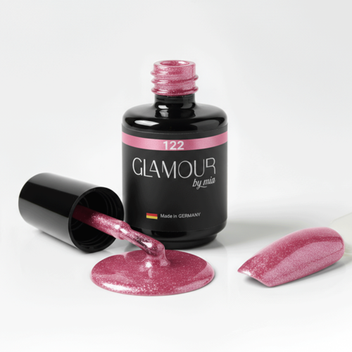 Glamour Simli Koyu Pembe Kalıcı Oje 122 TPO FREE