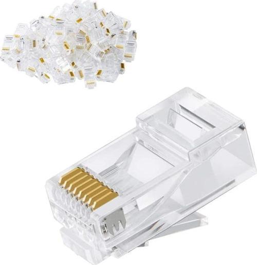 Kaliteli 100 Adet Rj45 Cat5 Cat6 Ethernet Konnektör Soketi Switch Ve Patch Panel Soketi Ucu
