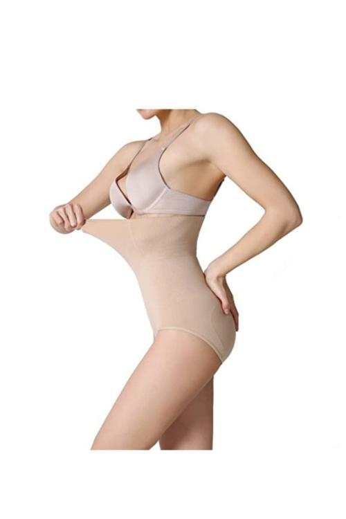 Kadın Bej Toparlayıcı Yüksek Bel Slip Korse Çok Renkli L