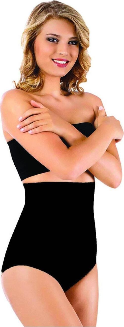 Kadın Siyah Yüksek Bel Slip Korse 1008 Siyah 3Xl