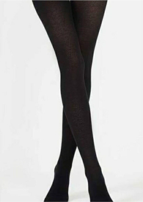 Naturel Pamuklu Külotlu Çorap Siyah M