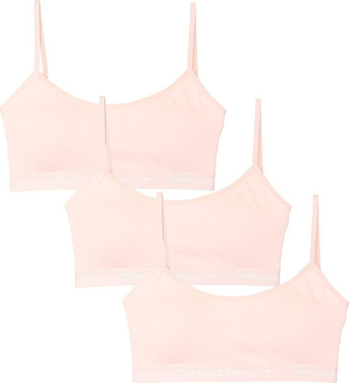 3'Lü Paket Ip Askılı Pedli Düz Büstiyer Pudra 15-16 Yaş