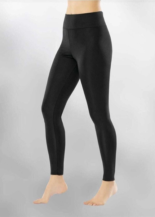 4086 Yüksek Bel Dalgıç Uzun Tayt Siyah L-Xl