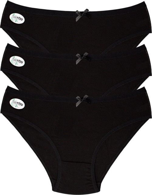 3'Lü Bambu Külot Deza Siyah 2Xl