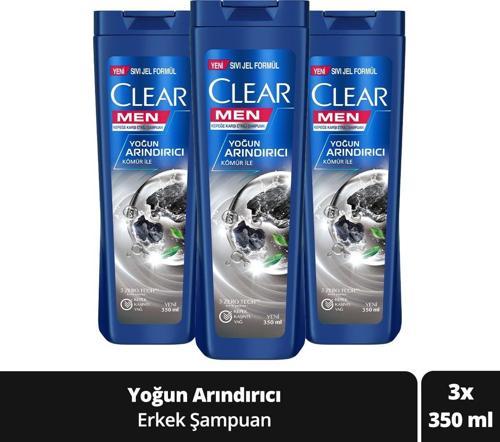 Men Kepeğe Karşı Etkili Kömür İle Yoğun Arındırıcı Şampuan 3 x 350 ML