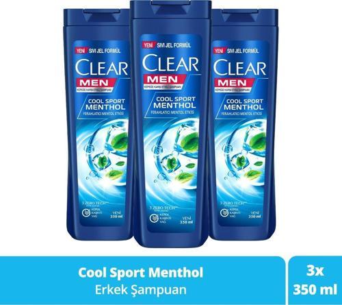 Men Kepeğe Karşı Etkili Şampuan Cool Sport Menthol 3 x 350 ML