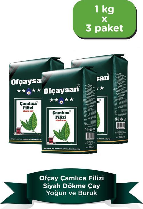 Çamlıca Filiz Siyah Dökme Çay 3 x 1 Kg