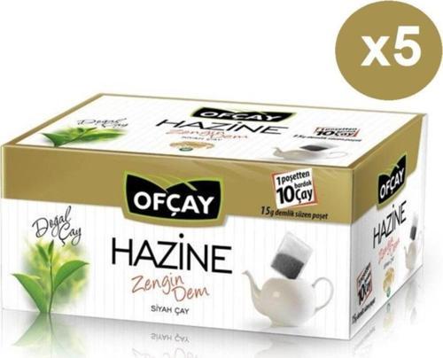 Hazine Zengin Dem Siyah Süzen Demlik Poşet Çay 5'li 30 x 15 G