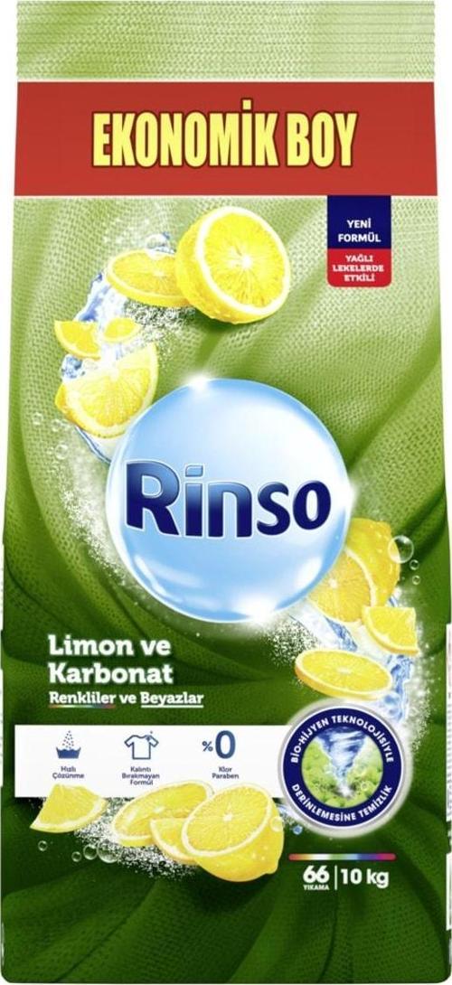 Limon ve Karbonat Renkliler ve Beyazlar İçin Toz Çamaşır Deterjanı 10 KG