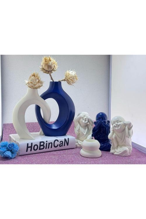 Sevgili Sarmaşık Vazo Ve Görmedim Duymadım Bilmiyorum Mumluk Biblo