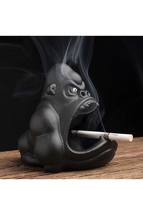 Yeni Karikatür Figürlü Dekoratif Goril Küllük