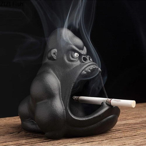 Yeni Karikatür Figürlü Dekoratif Goril Küllük