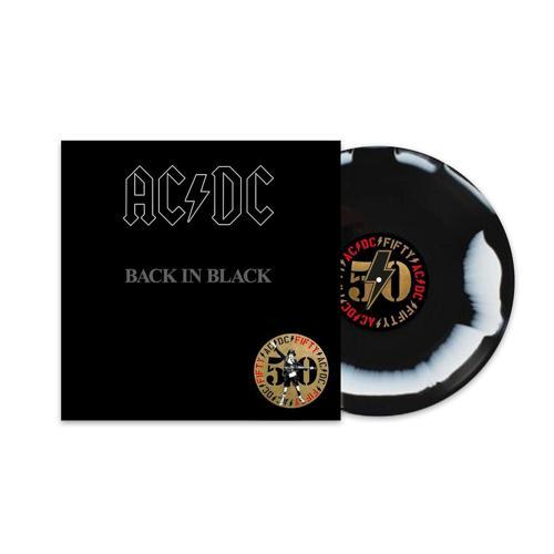 AC/DC - Back in Black (50th Anniversary - Black & White Swirl Vinyl) - Plak