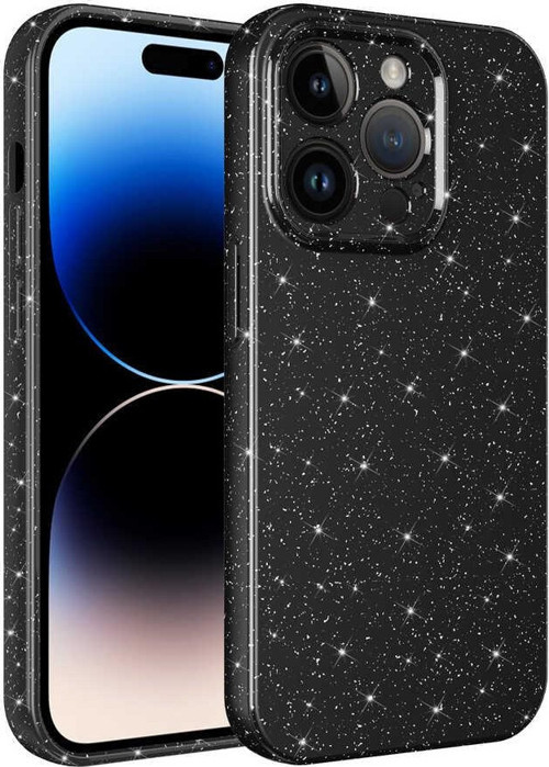 Apple iPhone 14 Pro Kılıf Kamera Korumalı Simli Lüks Zore Koton Kapak