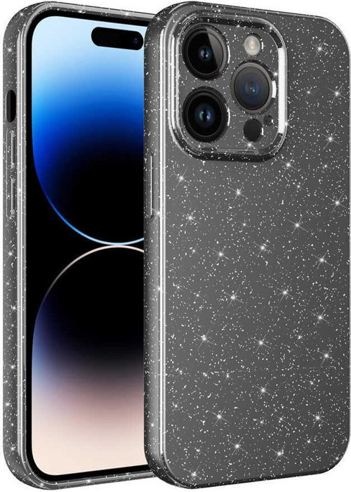 Apple iPhone 14 Pro Kılıf Kamera Korumalı Simli Lüks Zore Koton Kapak