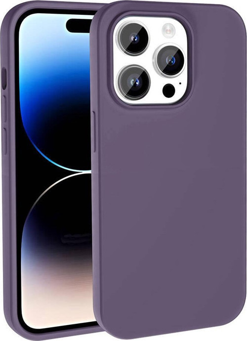 Apple iPhone 14 Pro Kılıf M-safe Şarj Özellikli Sıvı Teknolojili Silinebilir Sert Zore Kivi Kapak