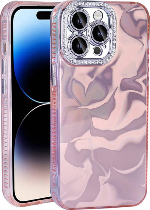 Apple iPhone 14 Pro Kılıf Airbagli Parlak Taş Detay Tasarımlı Zore Esila Kapak