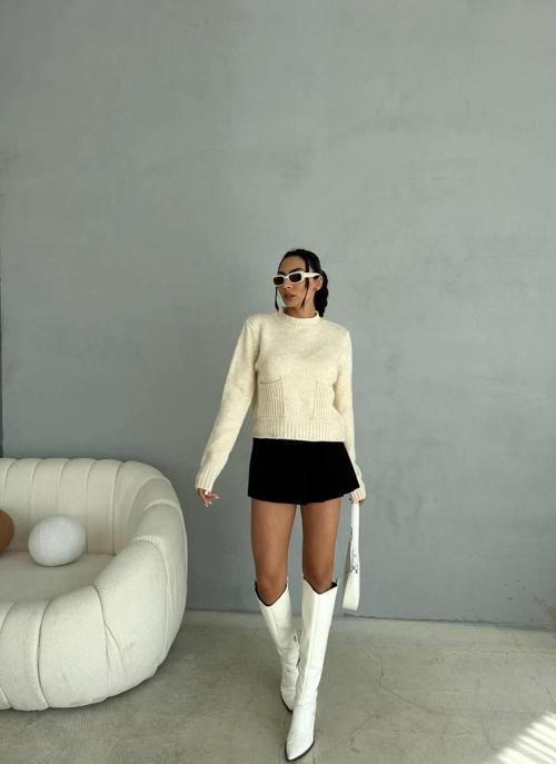 Cepli triko kazak krem