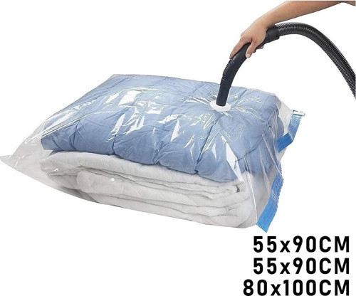 Go İthalat 3LÜ SET VAKUMLU POŞET HURÇ 2 ADET XL= 55X90CM + 1ADET XXL= 80X100CM %75 YER TASARRUFU (5365)