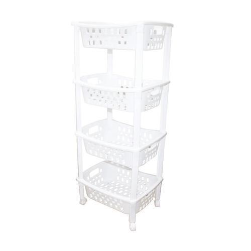 4 KATLI SEPET DÜZENLEYİCİ - RAF ÜNİTESİ TEKERLEKLİ 400X295X960MM (5365)