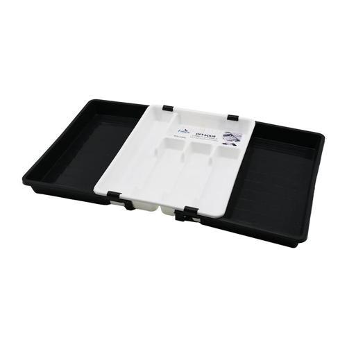 KAYAR KAŞIKLIK İKİ TARAFLI ÇİFT AÇILIR AYARLANABİLİR ÇEKMECE İÇİ 36X69CM (5365)