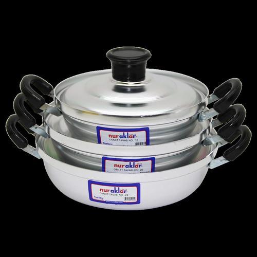 3LÜ ALÜMİNYUM OMLET SET NO-18-20-22 (5365)