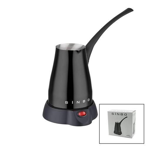 SİYAH ELEKTİRKLİ CEZVE TÜRK KAHVE MAKİNESİ 5 FİNCAN - 400ML HAZNE PASLANMAZ ÇELİK 360 DERECE DÖNEBİL