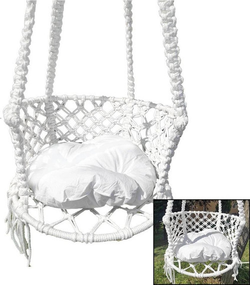 İPEK HAMAK DAVUL SALINCAK MİNDERLİ ÇAP:60CM 150KG.TAŞIMA KAPASİTESİ 1-ASMA HALATI - 1-ÇELİK D