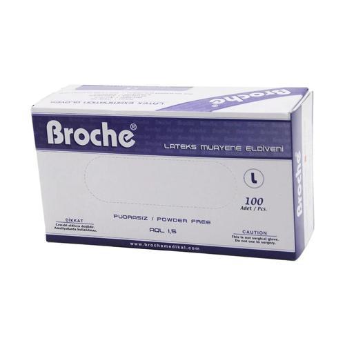BROCHE  L  PUDRASIZ MUAYENE ELDİVENİ 100LÜ (5365)