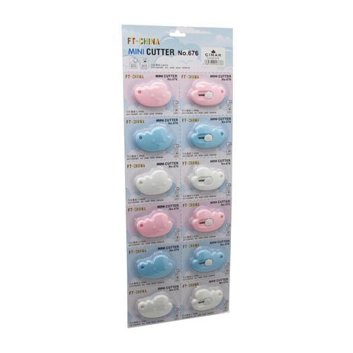 12 ADET MINI CUTTER MİNİ CEP - ÇANTA FALÇATA - MAKET BIÇAK (5365)