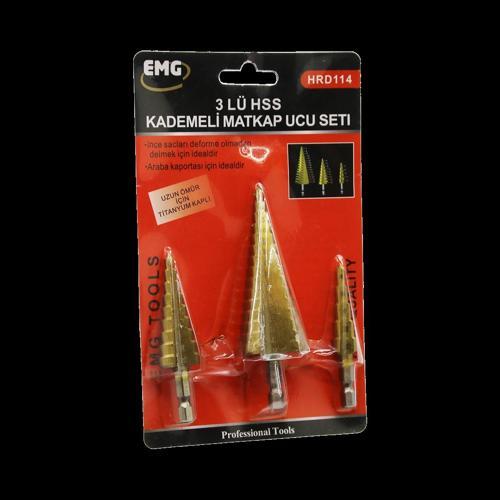 3 PARÇA HSS KADEMELİ MATKAP UCU SET (5365)