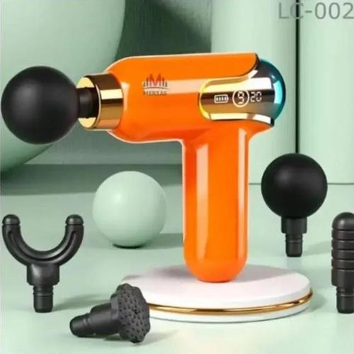 Yeni Nesil Darbeli Titreşimli Şarjlı Sporcu Masaj Tabancası 4 Başlıklı LC-002 (5365)