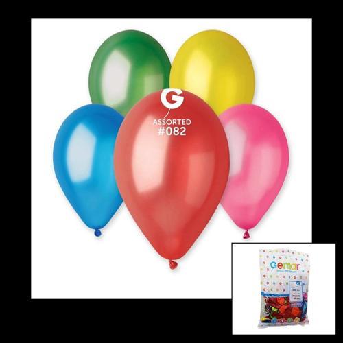 GM-110-82 METALİK - KARIŞIK BALON 11'' - 28CM - 100 PARÇA (5365)