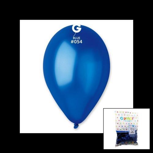 GM-110-36-54 METALİK - MAVİ BALON 11'' - 28CM - 100 PARÇA (5365)