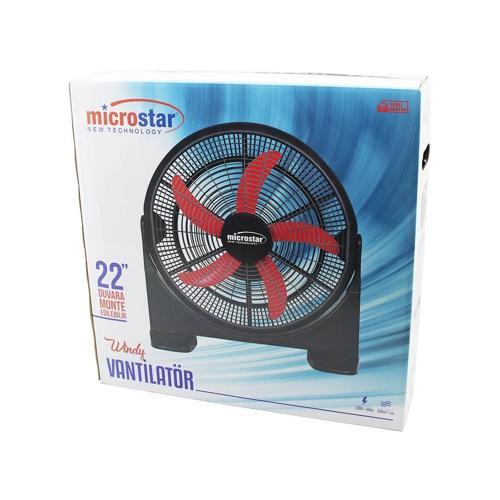 WİNDY 22 İNÇ = 55CM FAN VANTİLATÖR 2İN1=MASA ALTI - DUVARA MONTE 180 DERECE 3-KADEME HIZ 5-PLS.KANAT