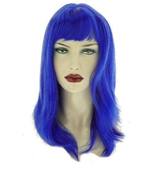 Mavi Renk Uzun Parti Peruğu (5365)