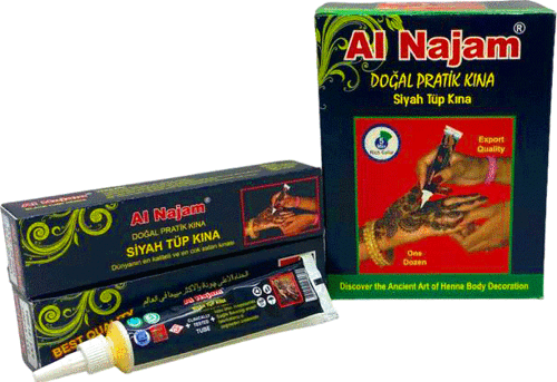 12 ADET AL NAJAM SİYAH TÜP KINA 30GR (5365)