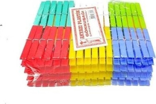 PLASTİK GÖKKUŞAĞI MANDAL 144 PARÇA (5365)