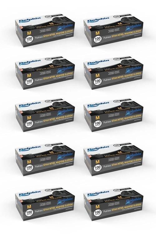 Siyah Çok Amaçlı Nitril Muayene Eldiveni M Beden | 10 Paket - MDR