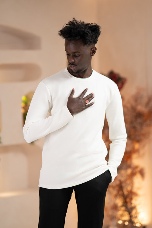 Modal Esnek Kumaş Regular Fit Mevsimlik Sweatshirt